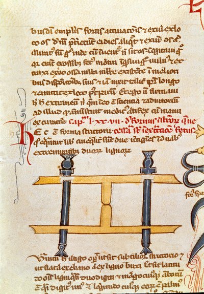 Manuskriptseite „Chirurgie“ von Guillaume de Salicet (Guglielmo da Saliceto) (1207-1270) Mönch und Arzt von Unknown artist