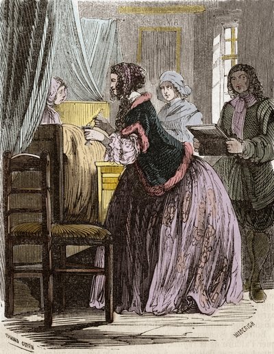 Marquise de Brinvilliers vergiftet die Patienten des Hotel Dieu in Paris von Unknown artist