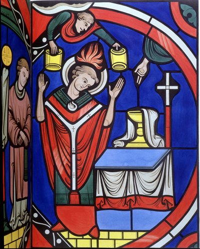 Mass. College Nachbildung eines Glasfensters aus der Kathedrale von Le Mans. Nachzeichnung des 19. Jahrhunderts von Unknown artist