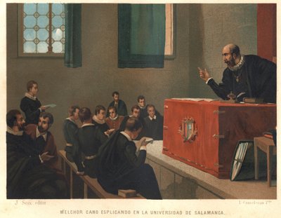 Melchior Cano oder Canus, großer dominikanischer Theologe, der 1546 Philosophie und Theologie an der Universität Salamanca lehrte. nach „La Ciencia y sus Hombres“ von Louis Figuier. Barcelona 1881 von Unknown artist