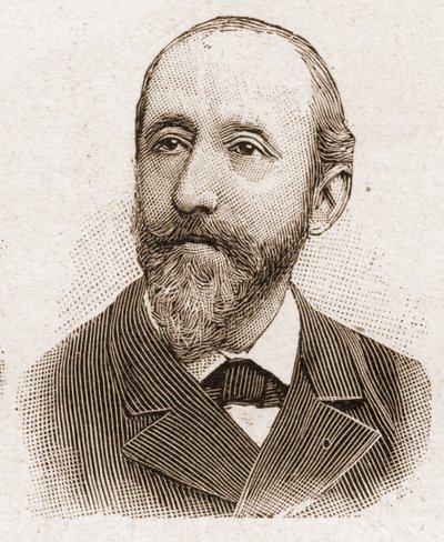 Mitglieder der Académie Française im Jahr 1895: Porträt von Jules Claretie (1840-1913), französischer Romanautor, Dramatiker und Kritiker. von Unknown artist