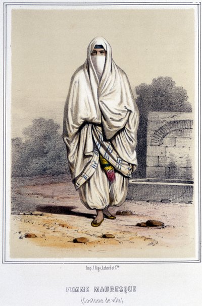 Maurische Frau in Stadttracht in Algier in der zweiten Hälfte des 19. Jahrhunderts von Unknown artist
