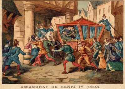 Mord an Heinrich IV. und Verhaftung von Ravaillac am 14. Mai 1610. von Unknown artist