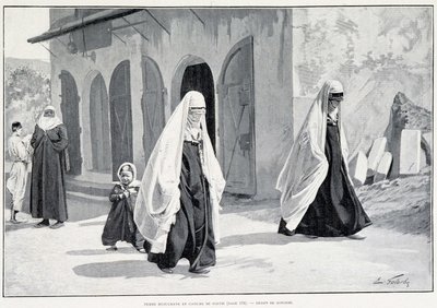 Muslimische Frauen in Bosnien. In Tour du monde 1/1896 von Unknown artist