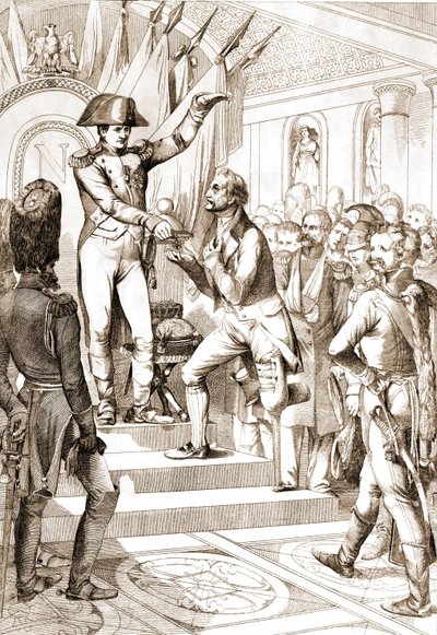 Napoleon verteilte die Orden der Ehrenlegion im Jahr 1804. von Unknown artist