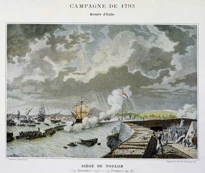 Seeschlacht: Belagerung von Toulon 1793 - in „Die Seeschlachten Napoleons“ von Unknown artist