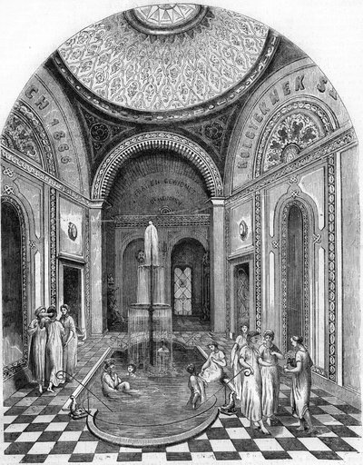 Orientalische Bäder in Buda, Ungarn: der Rosenraum von Unknown artist