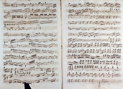Seite der Partitur von „Große Symphonie“ von Christian Cannabich von Unknown artist