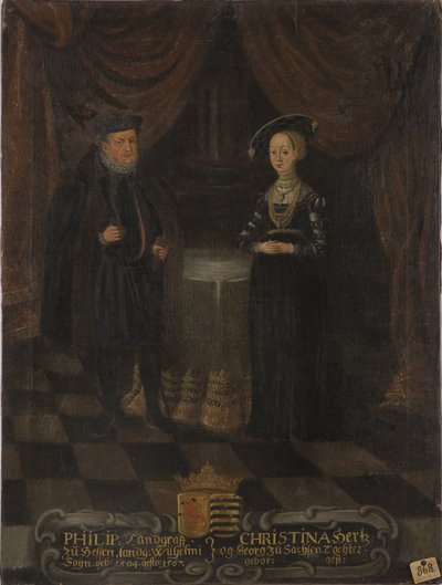 Philipp I., Landgraf von Hessen (1504-1567) und Christine von Sachsen (1505-1549) von Unknown artist