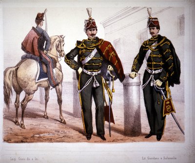 Piacenza Husaren, Kostüm 1866 von Unknown artist