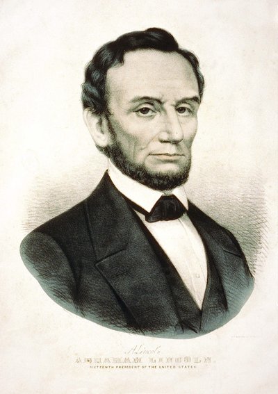 Porträt von Abraham Lincoln, amerikanischer Staatsmann (1809-1865) von Unknown artist