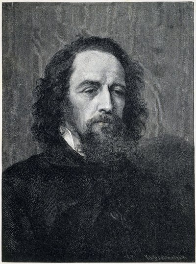 Porträt von Alfred, Lord Tennyson (1809 - 1892), britischer Dichter und Dramatiker des 19. Jahrhunderts von Unknown artist
