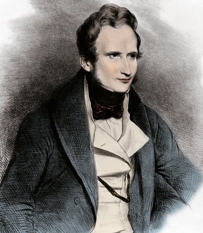 Porträt von Alfred de Vigny - Porträt des Dichters Alfred de Vigny (1797-1863) von Unknown artist