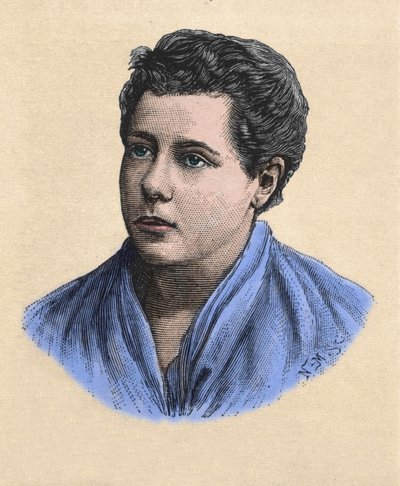 Porträt von Annie Besant (1847-1933), Theosophin, britische Feministin und Schriftstellerin von Unknown artist