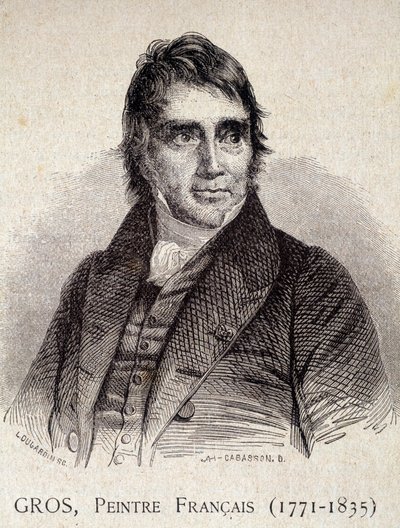Porträt von Antoine Jean Gros, französischer Maler (1771-1835) - in „Les Contemporains“, n.d. Ende 19. Jahrhundert (Gravur) von Unknown artist