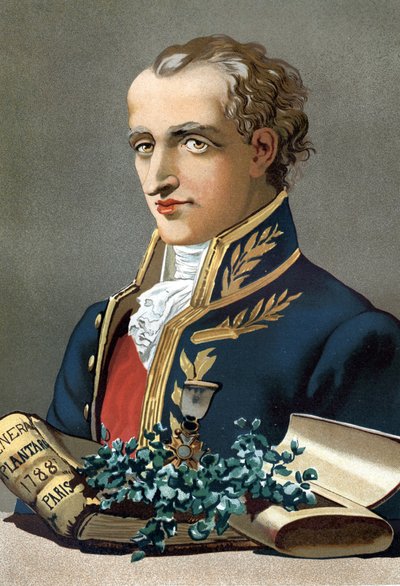 Porträt von Antoine Laurent de Jussieu (1748-1836), französischer Botaniker. nach „La Ciencia y sus Hombres“ von Louis Figuier. Barcelona 1881 von Unknown artist