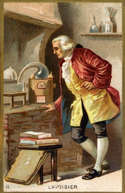 Porträt von Antoine Laurent de Lavoisier (1743 - 1794), französischer Chemiker. von Unknown artist