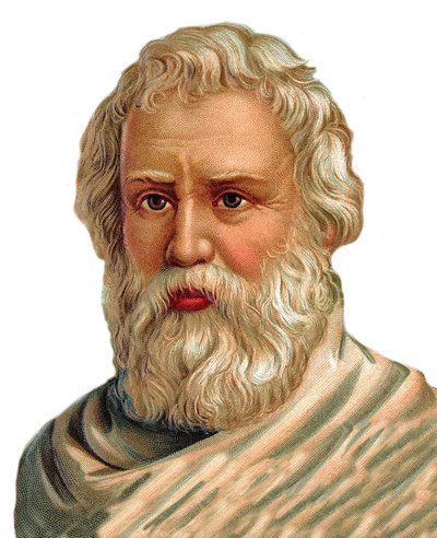 Porträt von Archimedes von Syrakus - Griechischer Mathematiker, Physiker, Ingenieur, Erfinder - Archimede von Syrakus - Chromolithographie von Unknown artist
