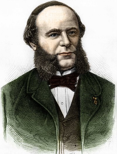 Porträt von Auguste Pouyer-Quertier (Pouyer Quertier) (1820 - 1891). Gravur aus dem späten 19. Jahrhundert von Unknown artist