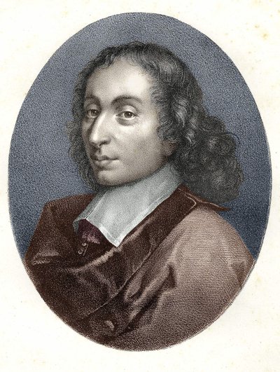 Porträt von Blaise Pascal - Gravur aus dem 19. Jahrhundert. von Unknown artist
