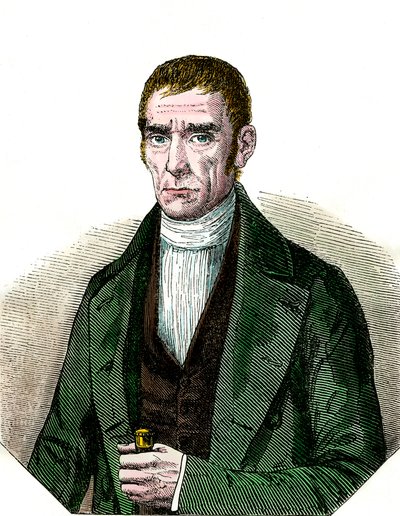Porträt von Don Joaquim Suares (1781-1868), Präsident der Republik Uruguay. Gravur des 19. Jahrhunderts von Unknown artist