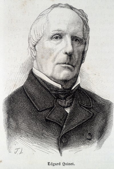 Porträt von Edgar Quinet, französischer Historiker (1803-1875) von Unknown artist
