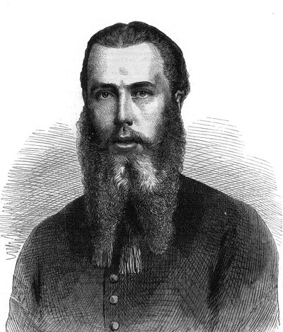 Porträt von Kaiser Maximilian I. von Mexiko (1832-1867). Gravur in „The Illustrous Universe“. von Unknown artist