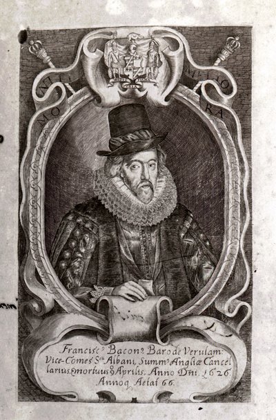 Porträt von Francis Bacon (1561 - 1626). von Unknown artist