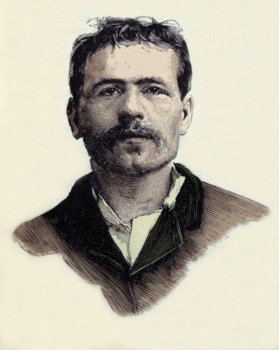Porträt von Francois Claudius Koenigstein (1859-1892), französischer anarchistischer Terrorist. Gravur des 19. Jahrhunderts von Unknown artist