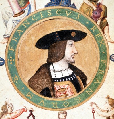 Porträt von Franz I., Miniatur aus dem 16. Jahrhundert von Unknown artist