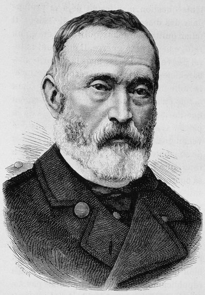 Porträt von General Clément Thomas (1809 - 1871). Gravur aus dem späten 19. Jahrhundert in „Histoire de France“ von H. Martin. von Unknown artist