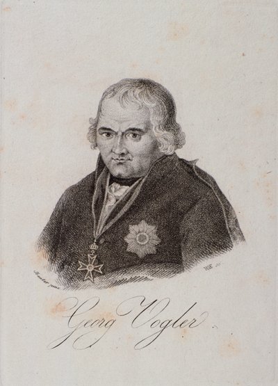 Porträt von Georg Joseph Vogler (Abbé Vogler) (Stich) von Unknown artist