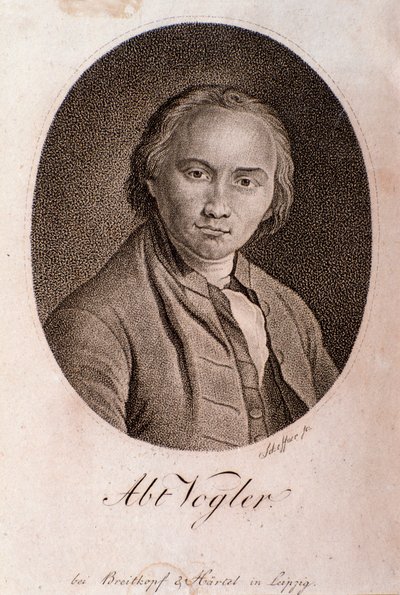 Porträt von Georg Joseph Vogler (Abbé Vogler) (Stich) von Unknown artist