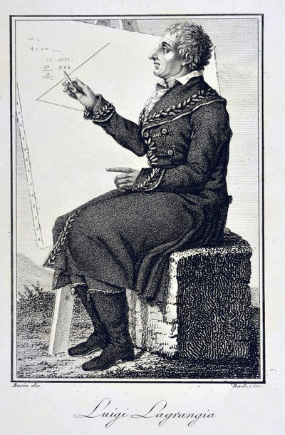 Porträt von Giuseppe Ludovico De la Grange Tournier (1736-1813) - Porträt von Joseph Louis (Joseph-Louis), Graf von Lagrange (1736-1813), französischer Mathematiker von Unknown artist