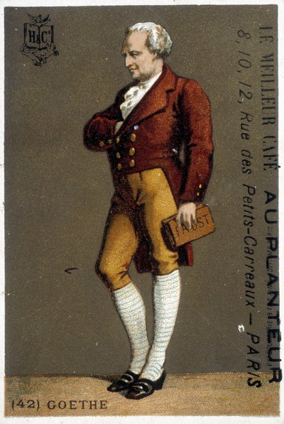 Porträt von Goethe. Zeichnung sd. 19. Jahrhundert. Porträt von Goethe zu Fuß. Zeichnung sd. 19. Jahrhundert von Unknown artist