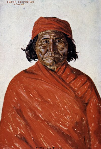 Porträt von Geronimo, Apache-Häuptling von Unknown artist