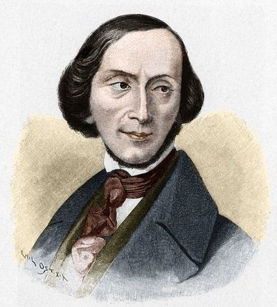 Porträt von Hans Christian Andersen (1805-1875), dänischer Schriftsteller von Unknown artist