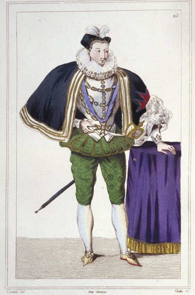 Porträt von Heinrich III. (1551 - 1589), König von Frankreich (Gravur 1830) von Unknown artist