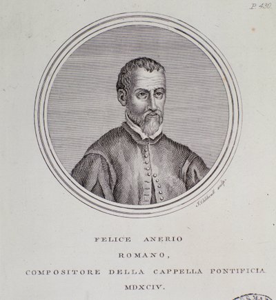 Porträt des italienischen Komponisten Felice Anerio von Unknown artist