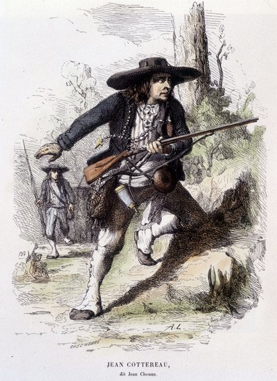 Porträt von Jean Cottereau, genannt Jean Chouan (1757-1794), Anführer des Aufstands im Unteren Maine 1793 - Gravur von Unknown artist