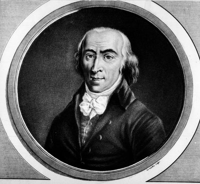 Porträt von Jean Marie Roland de la Platiere (1734-1793), französischer Minister. Gravur in „Komplette Sammlung historischer Gemälde der Französischen Revolution, in drei Bänden.“ 1804. von Unknown artist