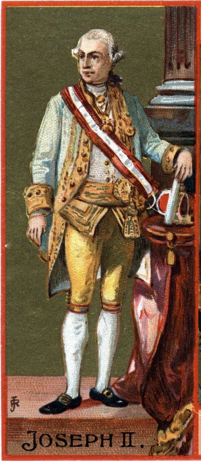 Porträt von Joseph II. (1741-1790), Erzherzog von Österreich, Kaiser (gewählt, nicht gekrönt) des Heiligen Römischen Reiches (1765-1790). von Unknown artist