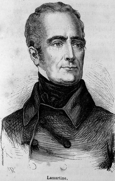 Porträt von Lamartine, französischer Dichter (1790 - 1869) von Unknown artist