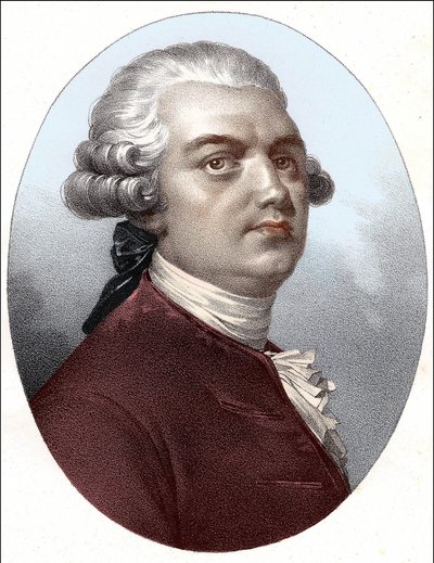 Porträt von Lekain (Henri Louis Cain, Henri-Louis Le Kain) (1729-1778) von Unknown artist
