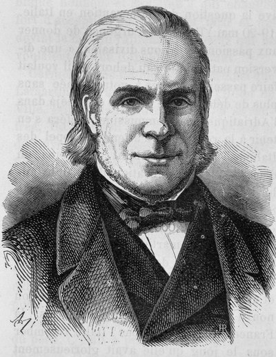 Porträt von Louis Antoine Garnier-Pages (1803 - 1878). Gravur aus dem Ende des 19. Jahrhunderts in „Histoire de France“ von H. Martin von Unknown artist