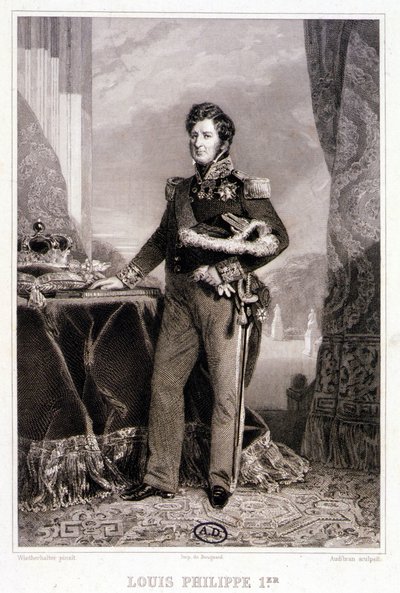 Porträt von Louis Philippe I., König der Franzosen - Gravur von Unknown artist