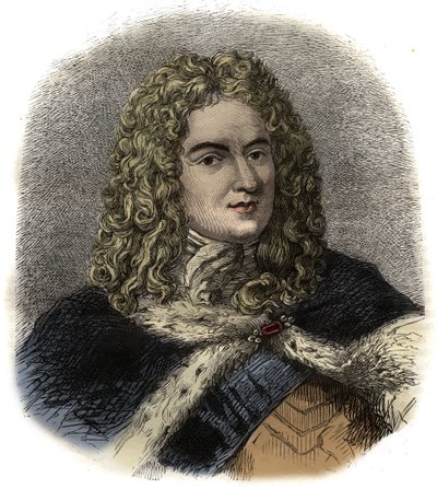 Porträt von Louis de Rouvroy, Herzog von Saint-Simon - französischer Soldat, Diplomat und bekannter Tagebuchschreiber - Porträt von Louis de Rouvroy, Herzog von Saint-Simon (1675-1755) Memorialist von Unknown artist