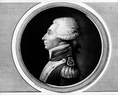Porträt von Marie Gilbert Mottier, Marquis de La Fayette von Unknown artist