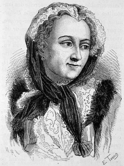 Porträt von Marie Leszczynska (1703 - 1768). Gravur des späten 19. Jahrhunderts in „Histoire de France“ von H. Martin. von Unknown artist