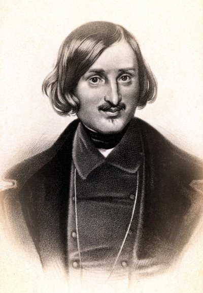 Porträt von Nikolai Wassiljewitsch, genannt in Französisch Nicolas Gogol (1809 - 1852), russischer Schriftsteller. Gravur 19. Jahrhundert von Unknown artist